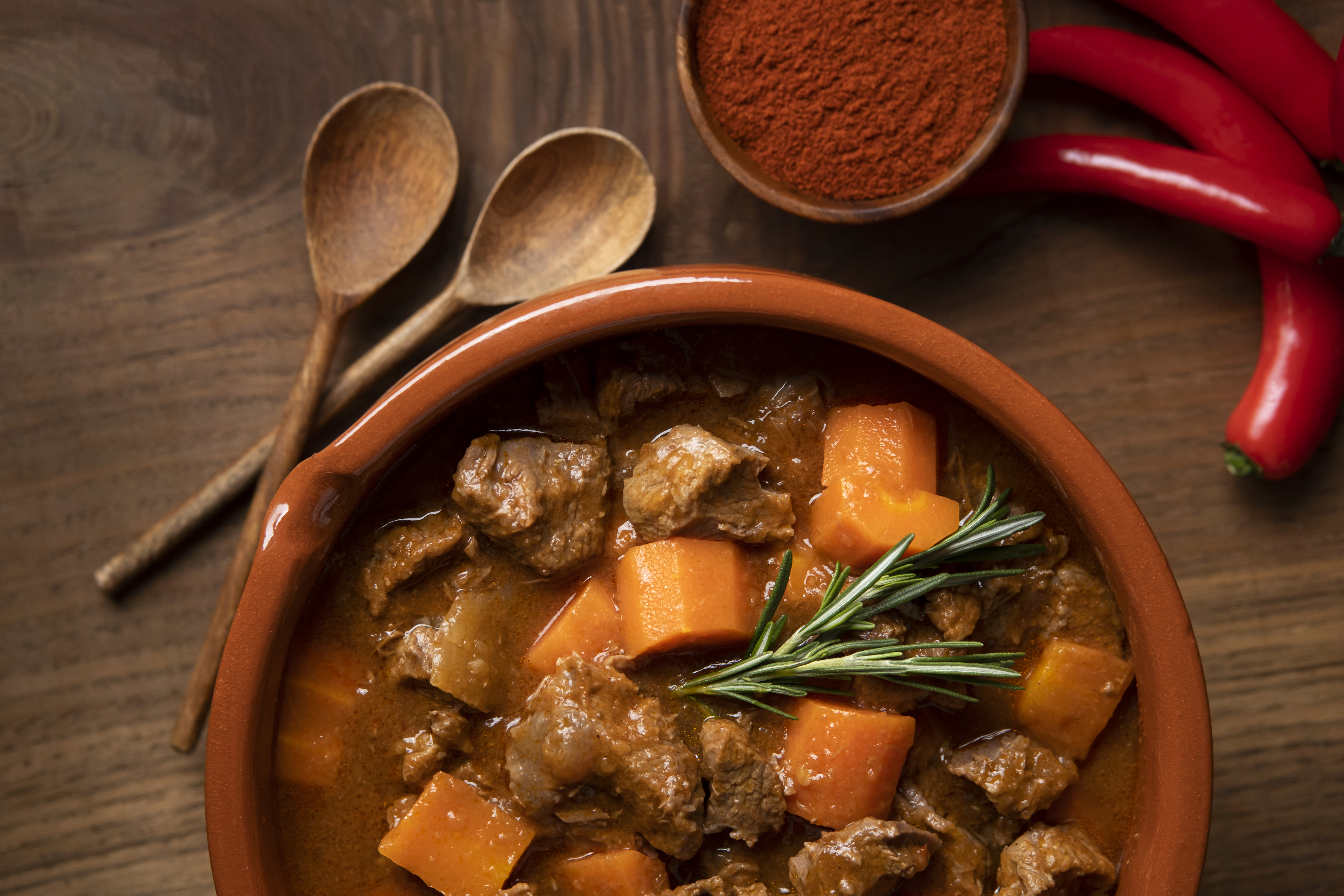 Delicious Goulash Stew Table